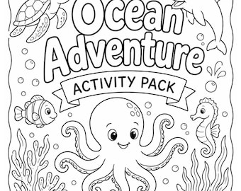 Pakiet aktywności Ocean Adventure dla dzieci w wieku 2-6 lat (23 strony)