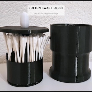 Porta cotton fioc STL – Organizzatore per cotton fioc – Contenitore per il bagno – Stampabile in 3D