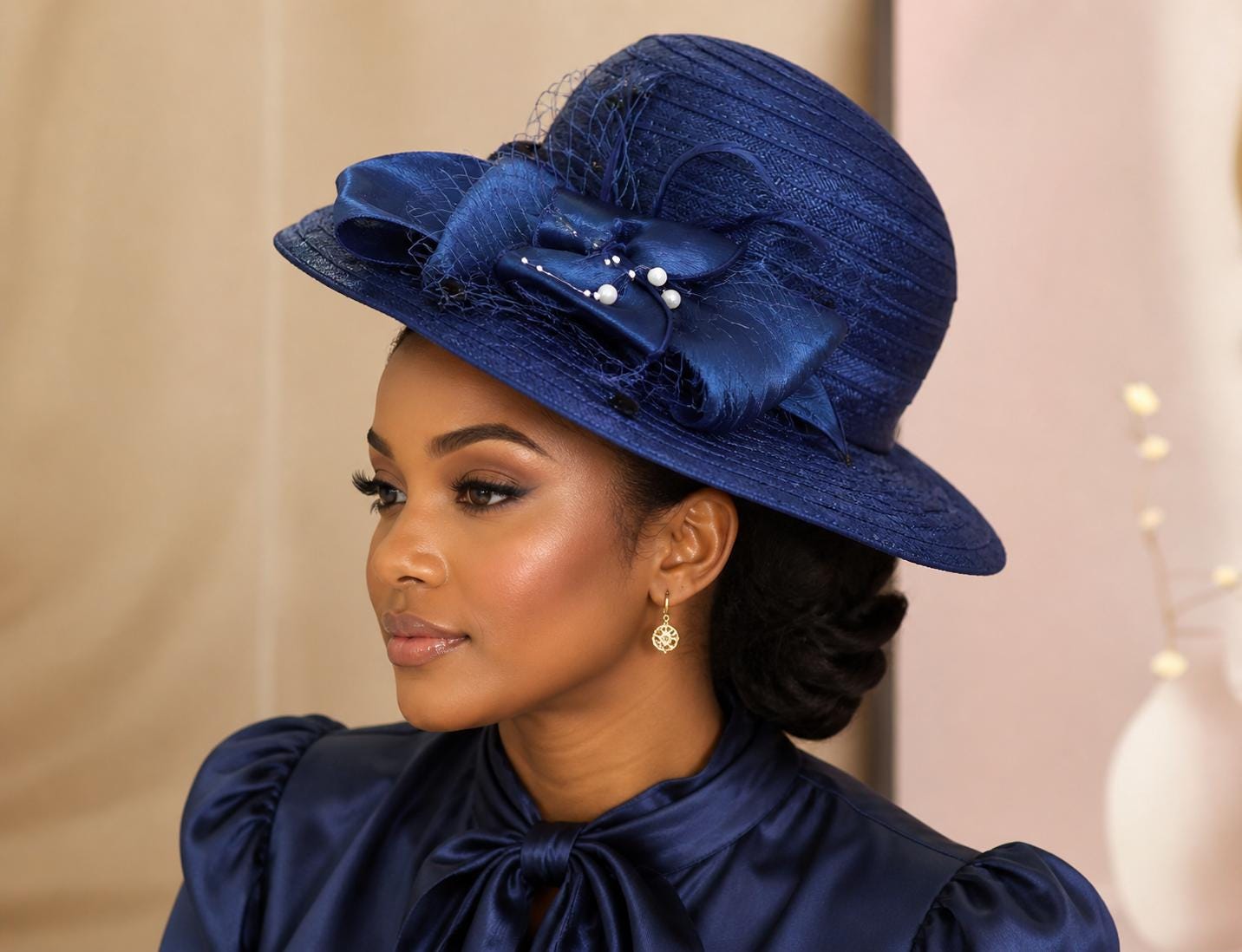 Blue Dress Hat