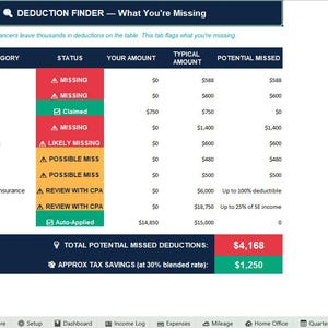 1099 Tax Spreadsheet Excel | Self Employed Tax Tracker | Freelancer Income & Expense Calculator | Digital Download image 8