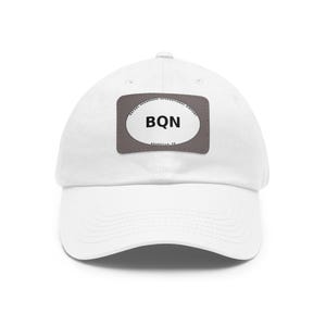 Rafael Hernandez Airport (BQN) - Aguadilla, Puerto Rico - Airport Code Hat/ Leather Patch Dad Hat
