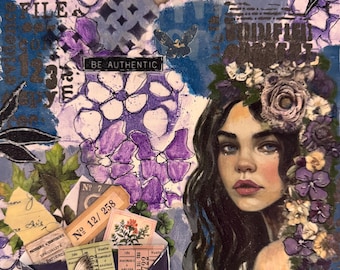 Mixed Media Canvas Art - Be Authentic