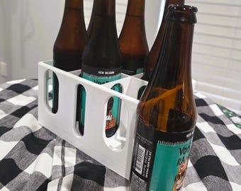 Stackable 6-Pack Bottle Caddy | Waterproof Bottle Carrier for Fridge & Cooler