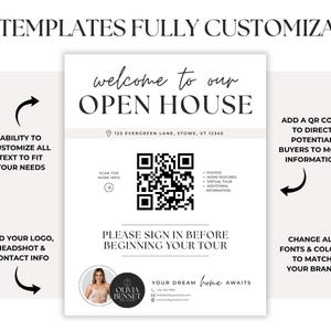 Pacote de Apresentação de Imóveis em Canva | Lista de Presença, Placa de Boas-Vindas com Código QR, Flyer do Imóvel e Formulário de Feedback | Kit de Marketing Imobiliário BH1 imagem 11