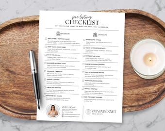 Pre-Listing Checklist Canva Template | Home Seller Preparation Checklist | Real Estate Seller Guide | Editable Listing Appointment Tool BH1