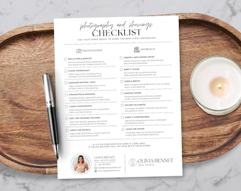 Photography & Showing Checklist, Editable Canva Template, Home Selling Preparation Guide, Seller Handout, Real Estate Marketing Tool BH1