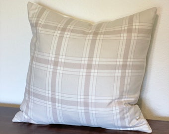 Light brown Plaid Pillow Cover