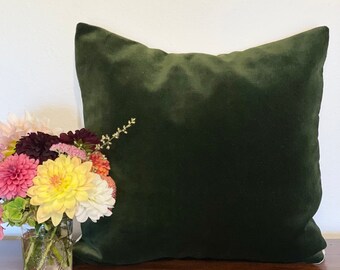Dark green Velvet Pillow Cover
