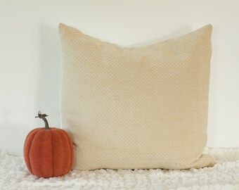 Off White Velvet Pillow Cover