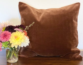 Copper Velvet Pillow Cover