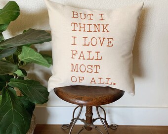 But I think I love fall... pillow cover