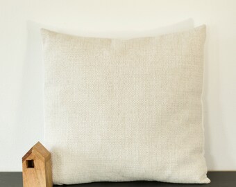 Off white basketweave pillow cover