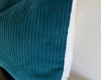 Deep jade velvet pillow cover