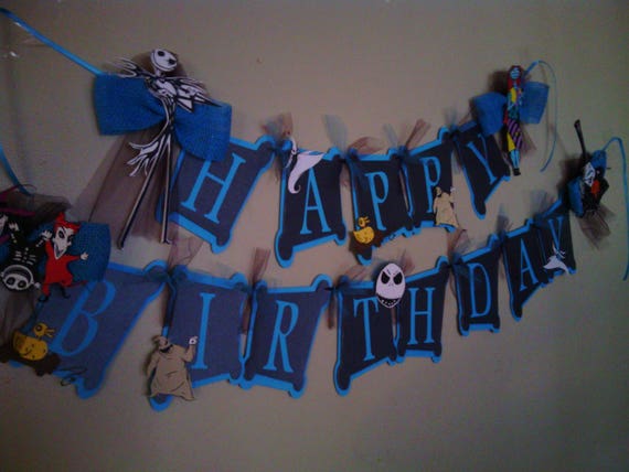nightmare before christmas happy birthday banner jack etsy - Nightmare Before Christmas Happy Birthday nightmare before christmas happy birthday banner jack etsy - Nightmare Before Christmas Happy Birthday
