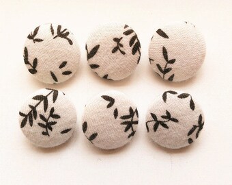 White Grass Fabric Cover Button Small Sew Shank Decoration  Diy Accessories 0.86inch