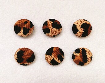 10 Piece Fabric Cover Button Leopard Button Small Button Sewing Button Supplier Decoration Button