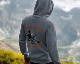 Funny Mens Hoodie, Out of Office Hoodie, Gone Fishing Sweatshirt, Dad Hoodie, Camping Hoodie, Outdoorsman Gift, Father’s Day Fishing Gift