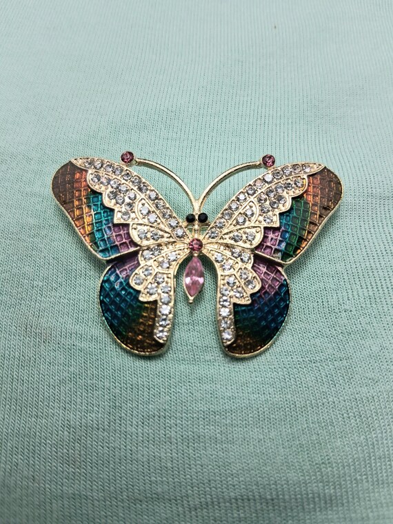 蝶ブローチ ゼフィリティスモルフォ 蝶の翅 ブローチ兼ペンダント シルバー925