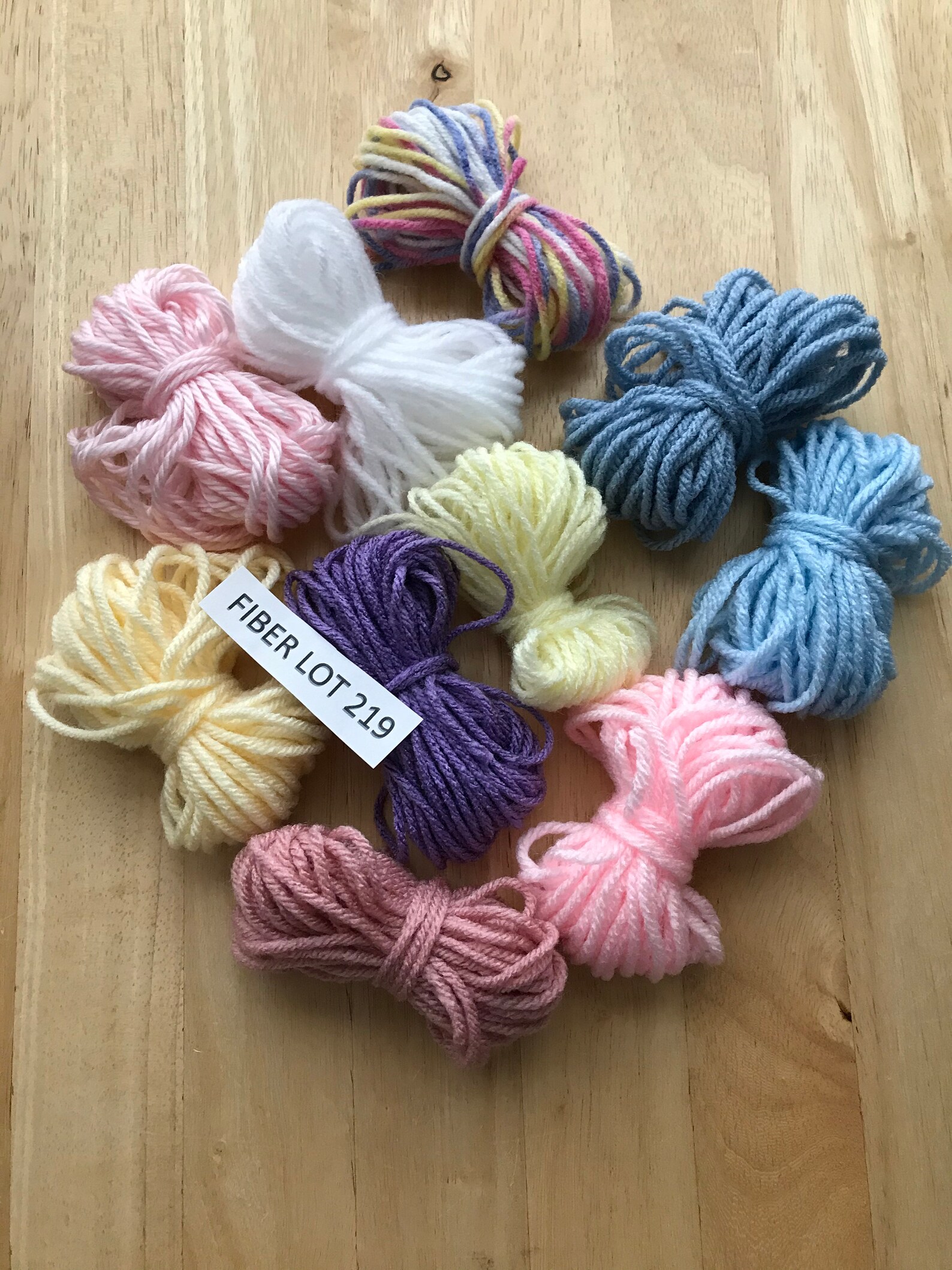 100 Yards 10 Colors Yarns Pastel Colors Blues Yellows Etsy