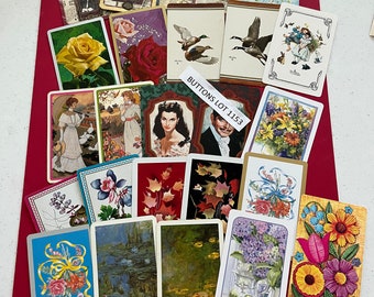 25 Game Card Pack, Asst. of Cards for Junk Journals, Ephemera, Collage, Swap Cards, Glue Book, Collecting, Paper Lot 1153