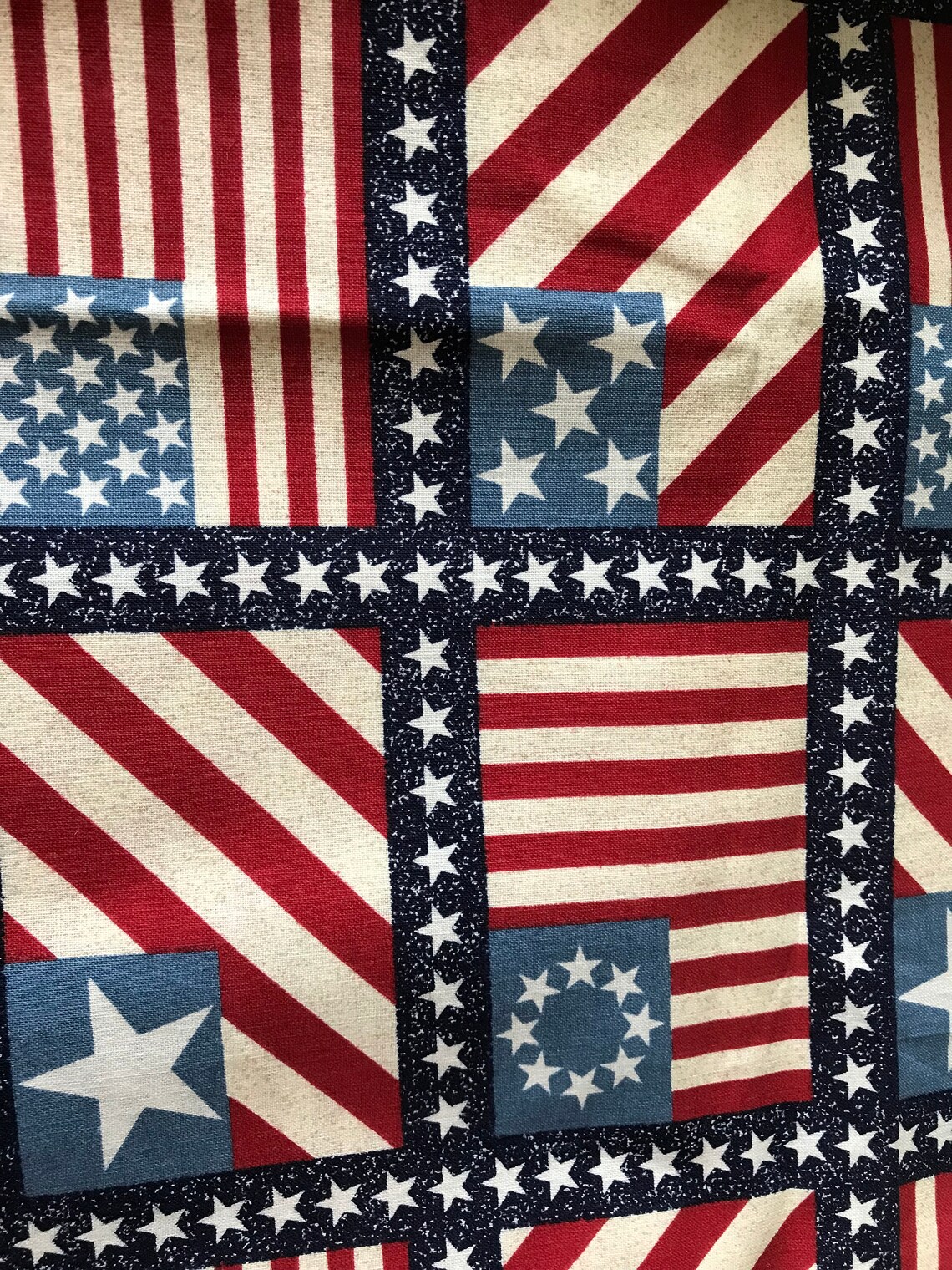 2 Yards Americana Fabric 1997 Fabric Traditions Coordinating Etsy