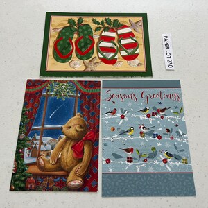12 Mixed Christmas Card Pack, Used, Fronts Only, Snowmen, Nativity, Santa, Shepherds, Wise Men, Animals Journals, Ephemera, Paper Lot 230 image 4