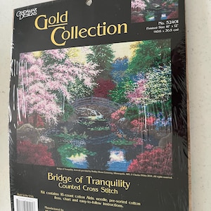 2010 Bridge of Tranquility, Candamar Designs Gold Collection, Counted Cross Stitch Kit 52401, NIP