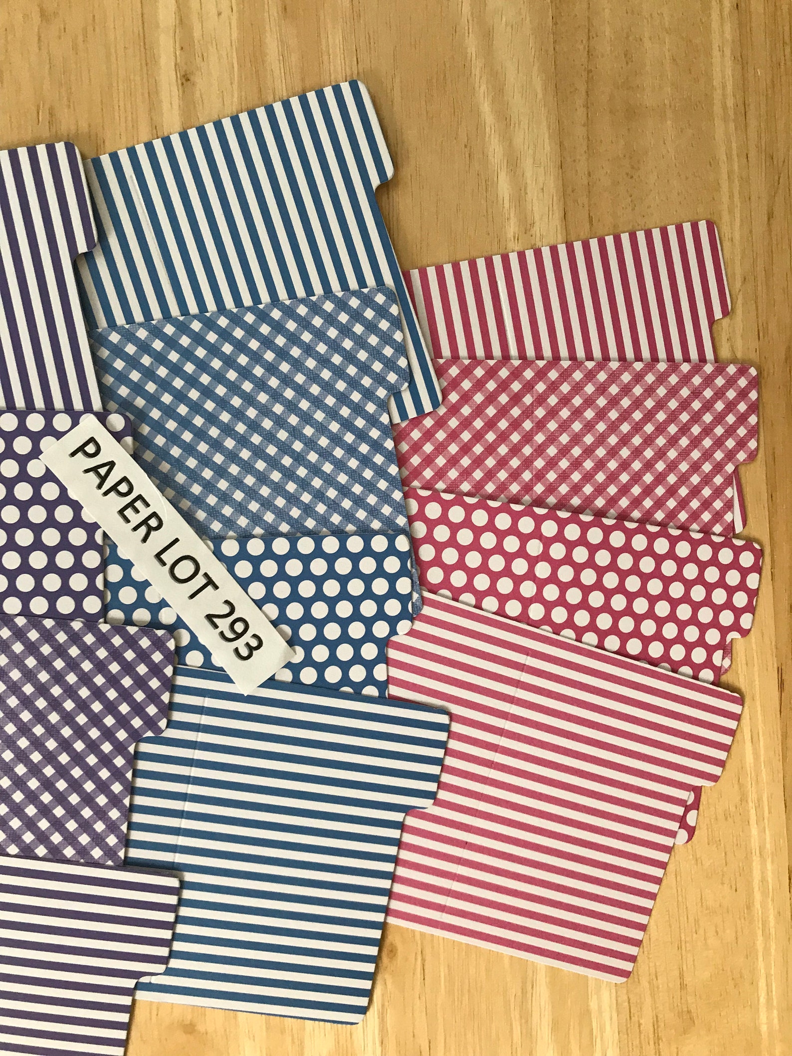 12 Mini File Folders Two Sided Scrapbook Cardstock Paper Etsy