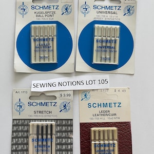 Schmetz Sewing Machine Needles: Leather, Stretch, Ball Point, Universal - Made in Germany
