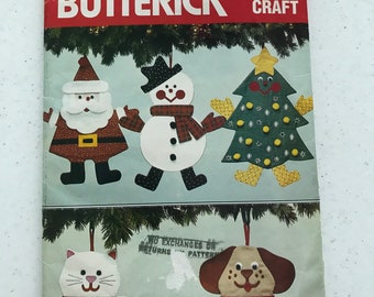 Vintage Butterick Pattern 6054, Christmas Stockings, UNCUT
