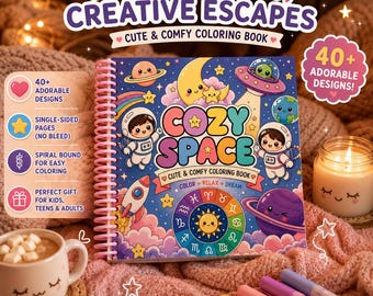 Cozy Space Coloring Book