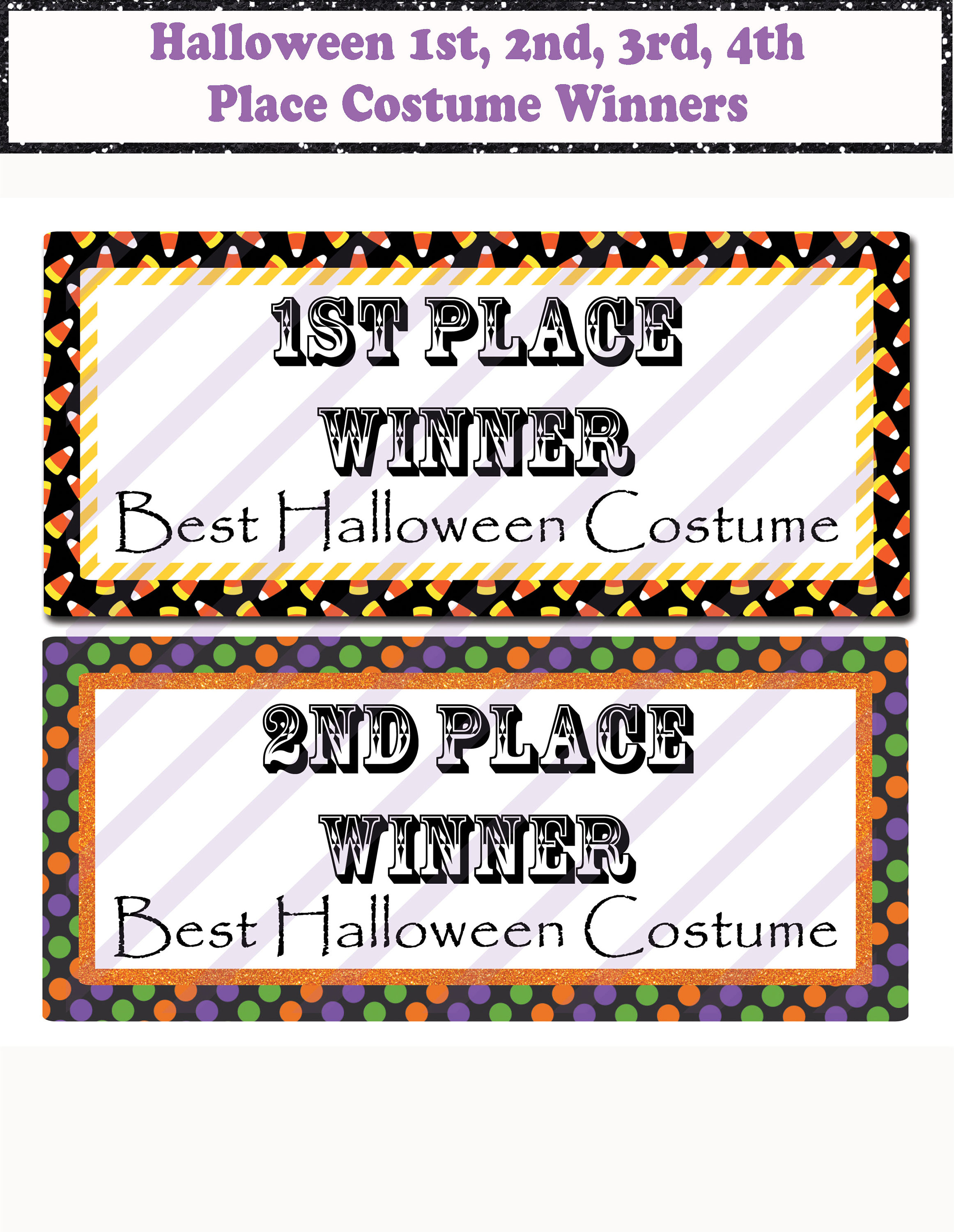 Halloween Printable Contest Tags Halloween Costume Winner