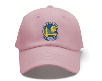 Casquette unie avec logo brodé Warriors, 100 % coton chapeau de soleil réglable avec boucle en métal, Casquette de baseball unisexe à usage quotidien