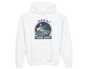 Youth Hoodie - "Dad's Fishing Buddy" Graphic Pullover