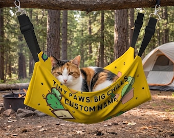 Gepersonaliseerde huisdierhangmat, aangepaste kattenbank met naam, macramé hondenschommel voor kleine rassen, verjaardagscadeau voor hondenmoeder, hondenbed koel