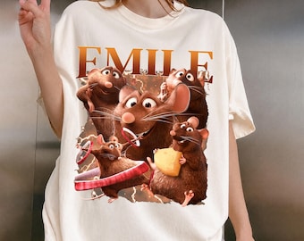 Camiseta gráfica de Emile Rat, camiseta de Ratatouille Remy Brother Emile, atuendos de vacaciones en Animal Kingdom
