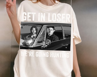 Supernatural Winchester Brothers Vintage T-Shirt, Get In Loser Hunting