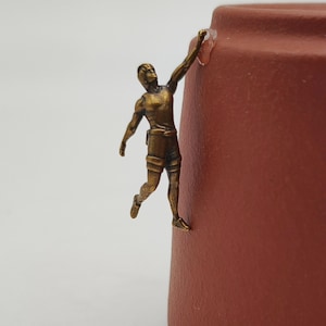 1:64 Scale Brass Rock Climber Miniature Figure | Handmade Tiny Mountaineer Figurine | Diorama Scene Accessory | Adventure Lover Gift
