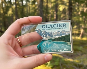 Custom Glacier National Park Pass Sleeve, America the Beautiful Annual Pass Protector