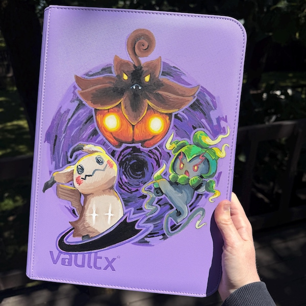 CUSTOM 9 Pocket Hand-painted Trading Card Binder