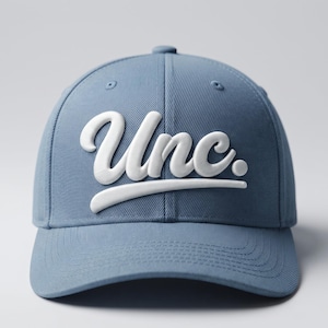 Unc Embroidery Design | Script Cap Embroidery File | Machine Embroidery Download
