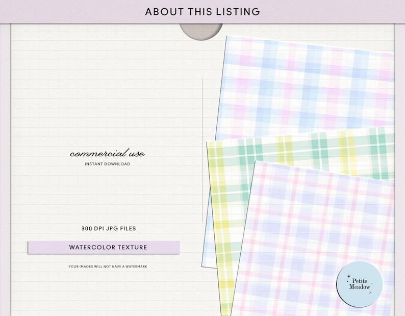 Pastel Plaids Digital Paper Pack, Spring Rainbow Seamless Patterns ...