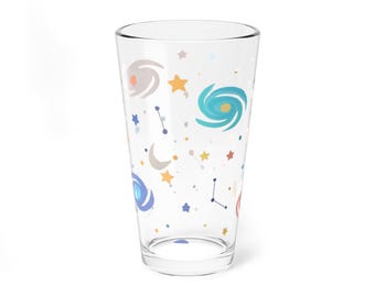 Bicchiere per mescolare con motivo galattico fantasioso