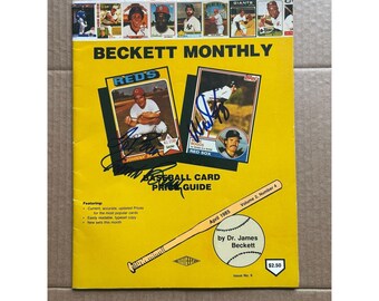 Original Beckett Monthly 1985 Magazine signed by Johnny Bench & Wade Boggs