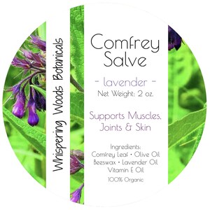 2 oz. Organic Comfrey Salve - Olive Oil Base