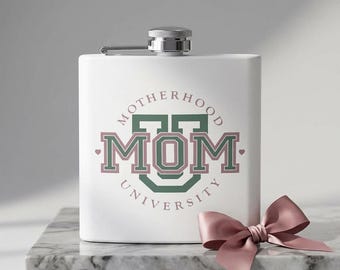 Mutterschaft Universität MOM Flasche | Edelstahl 6oz