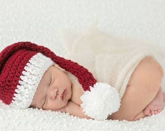 Crochet Santa Hat Pattern, Baby Santa Pattern, Baby Santa Hat Pattern, Elf Hat Pattern, Crochet Pattern, Crochet Christmas Pattern