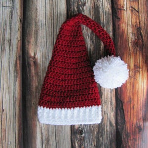 Crochet Santa Hat Pattern, Baby Santa Pattern, Baby Santa Hat Pattern, Elf Hat Pattern, Crochet Pattern, Crochet Christmas Pattern image 2