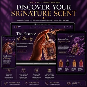 Perfume Shopify Theme | Luxury Fragrance Store Website Template | Responsive  Theme | Beauty Ecommerce Design | Mobile & Desktop Ready