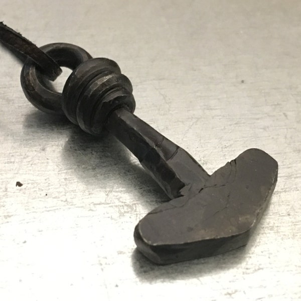 Thor's Hammer, Thor Forged Hammer, Mjölnir Hammer, Thor Norse God, Hand Forged Iron Hammer Necklace, Iron Hammer, Amulet, Talisman